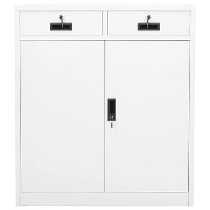 Kantoorkast 90X40X02 Cm Staal Wit Zonder plantenbak