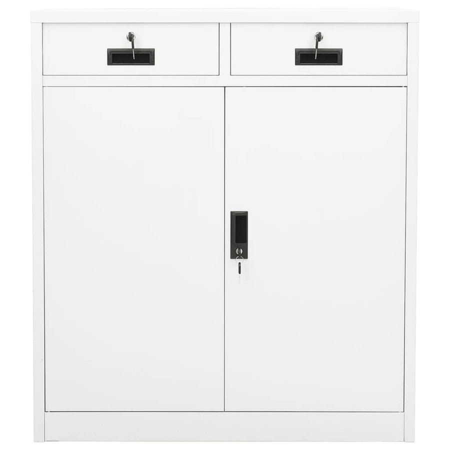 Kantoorkast 90X40X02 Cm Staal Wit Zonder plantenbak