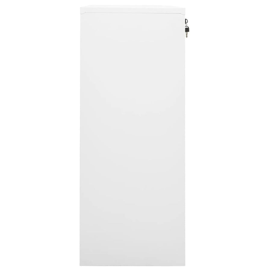 Kantoorkast 90X40X02 Cm Staal Wit Zonder plantenbak