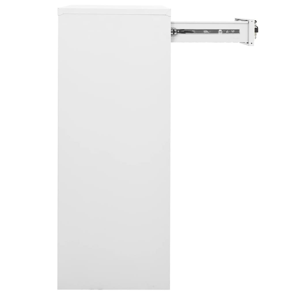 Kantoorkast 90X40X02 Cm Staal Wit Zonder plantenbak