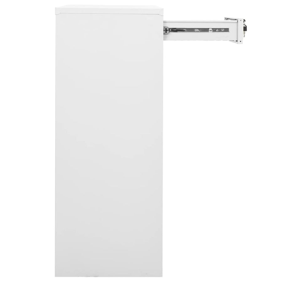 Kantoorkast 90X40X02 Cm Staal Wit Zonder plantenbak