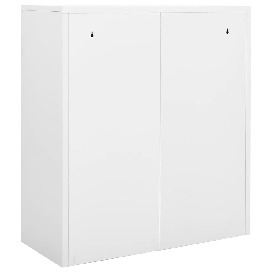 Kantoorkast 90X40X02 Cm Staal Wit Zonder plantenbak