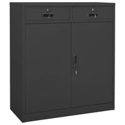 Kantoorkast 90x40x102 cm staal antraciet
