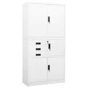 Office cabinet 90x40x180 cm steel white