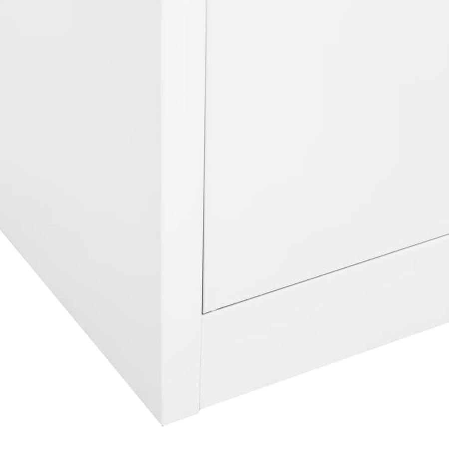 Kantoorkast 90X40X80 Cm Staal Wit
