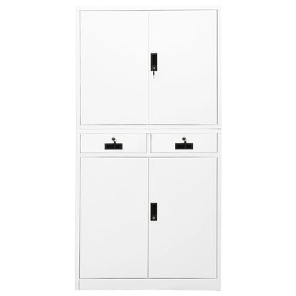 Kantoorkast 90X40X180 Cm Staal Wit