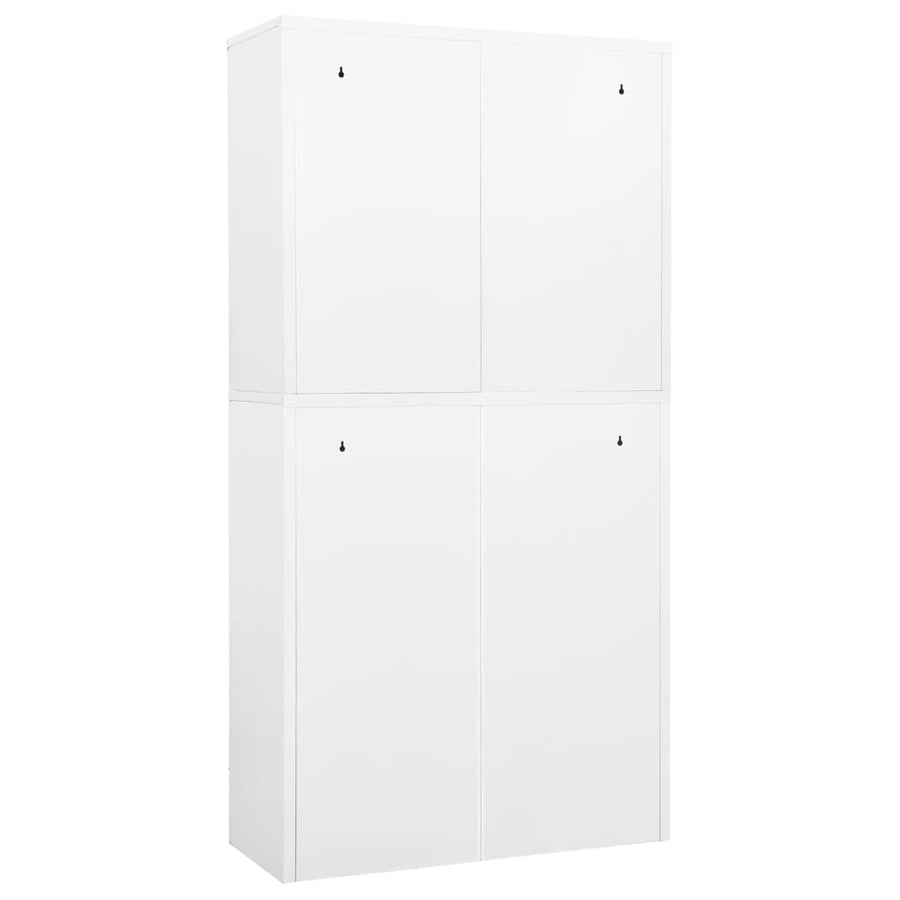 Kantoorkast 90X40X180 Cm Staal Wit
