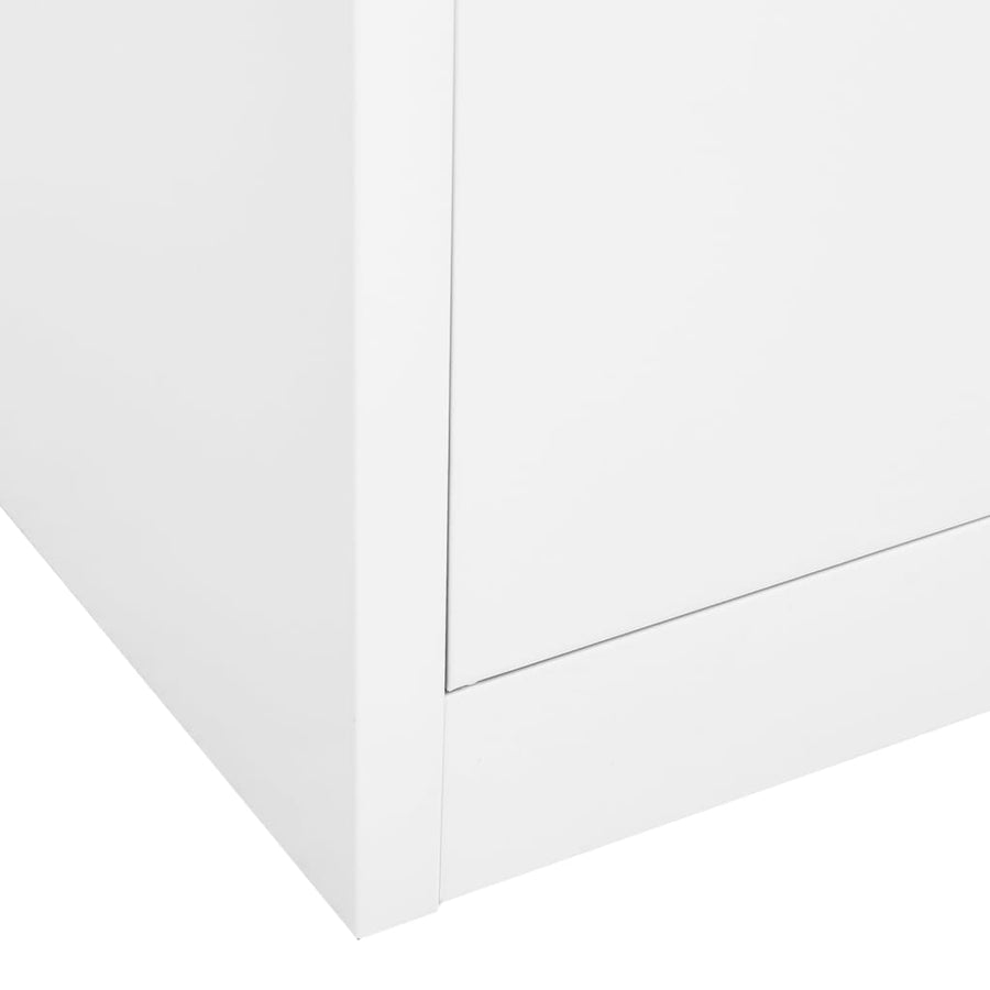 Kantoorkast 90X40X180 Cm Staal Wit