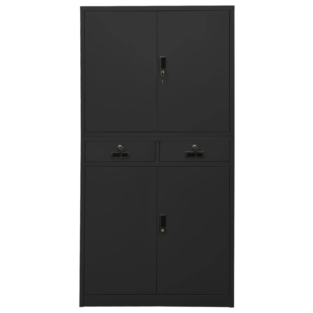 Kantoorkast 90X40X180 Cm Staal Kleurig Antraciet