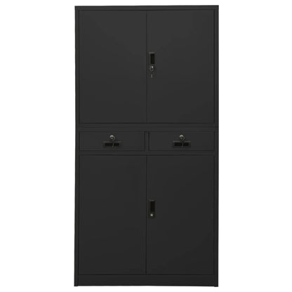 Kantoorkast 90X40X180 Cm Staal Kleurig Antraciet