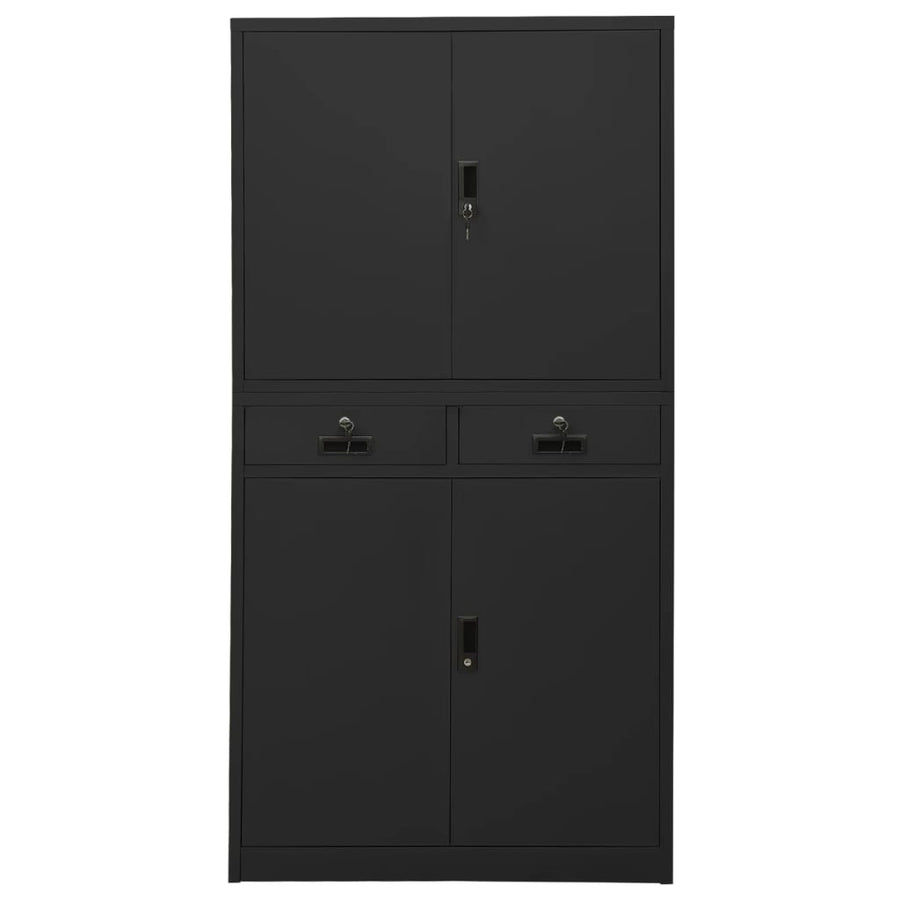Kantoorkast 90X40X180 Cm Staal Kleurig Antraciet