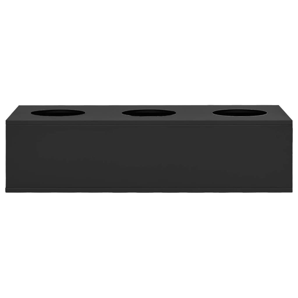 Kantoorbloembak 90x40x23 cm staal antracietkleurig Antraciet