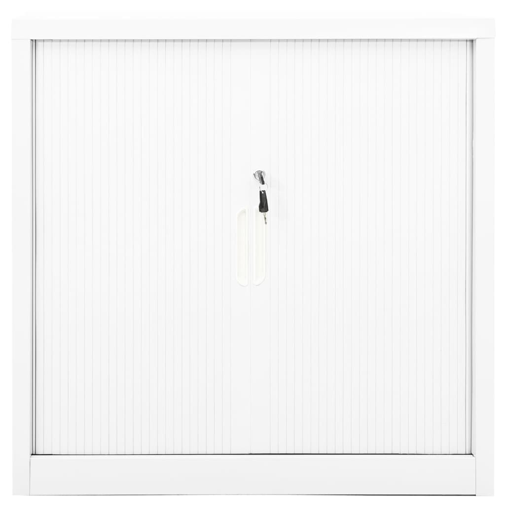 Roldeurkast 90X40X90 Cm Staal Wit
