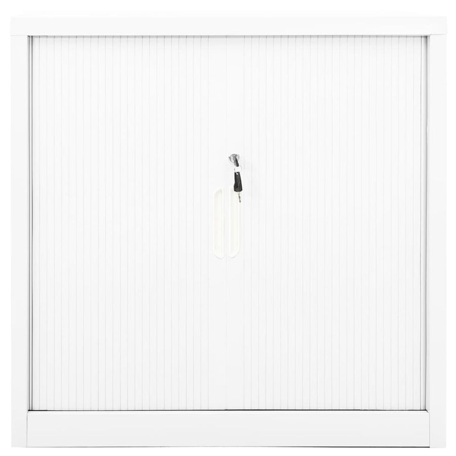 Roldeurkast 90X40X90 Cm Staal Wit