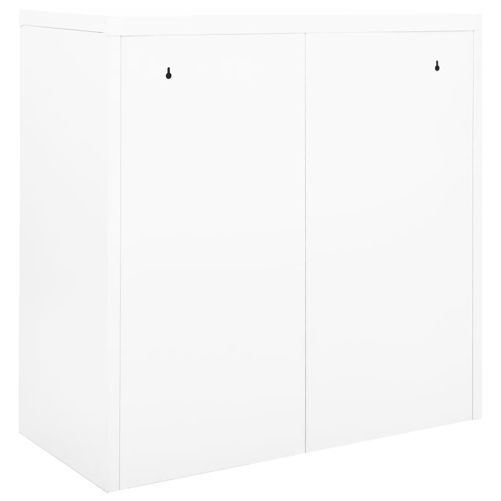 Roldeurkast 90X40X90 Cm Staal Wit