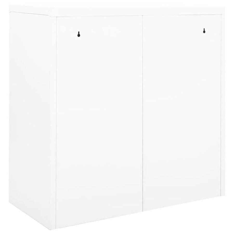 Roldeurkast 90X40X90 Cm Staal Wit