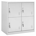 Lockerkast 90X45X92,5 Cm Staal Lichtgrijs 1 Met 4 lockers