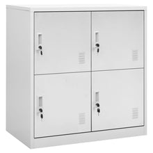 Lockerkast 90X45X92,5 Cm Staal Lichtgrijs 1 Met 4 lockers