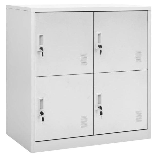 Lockerkast 90X45X92,5 Cm Staal Lichtgrijs 1 Met 4 lockers