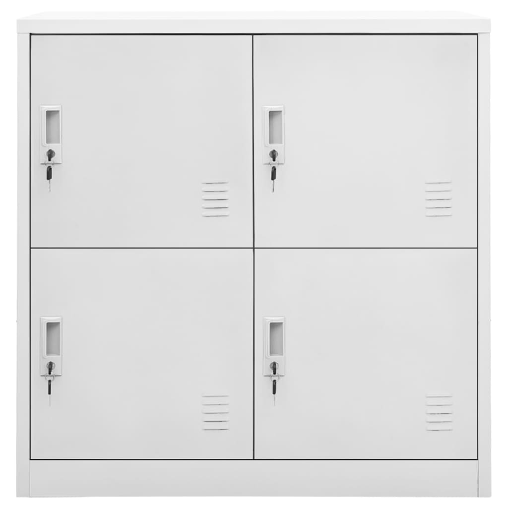 Lockerkast 90X45X92,5 Cm Staal Lichtgrijs 1 Met 4 lockers