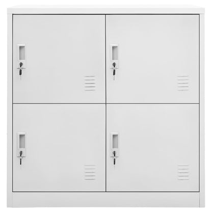 Lockerkast 90X45X92,5 Cm Staal Lichtgrijs 1 Met 4 lockers