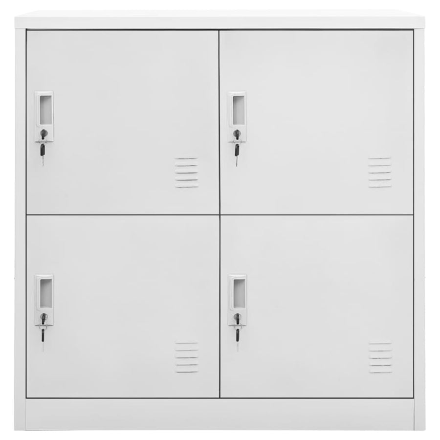 Lockerkast 90X45X92,5 Cm Staal Lichtgrijs 1 Met 4 lockers