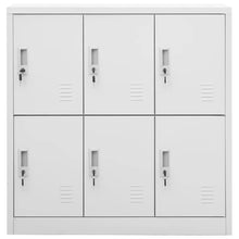 Lockerkast 90X45X92,5 Cm Staal Lichtgrijs 1 Met 6 lockers