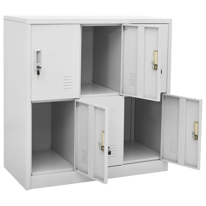 Lockerkast 90X45X92,5 Cm Staal Lichtgrijs 1 Met 6 lockers