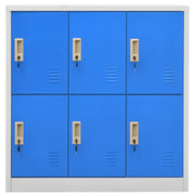 Lockerkast 90x45x92,5 cm staal lichtgrijs blauw