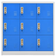Lockerkast 90x45x92,5 cm staal lichtgrijs blauw