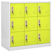 Lockerkast 90x45x92,5 cm staal lichtgrijs groen