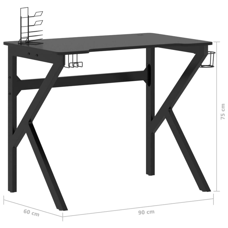 Gamingbureau Met K-Vormige Poten 90 x 60 x 75 cm
