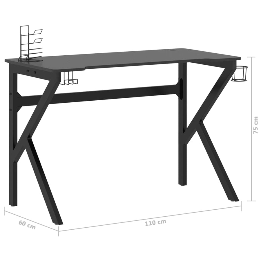 Gamingbureau Met K-Vormige Poten 110 x 60 x 75 cm