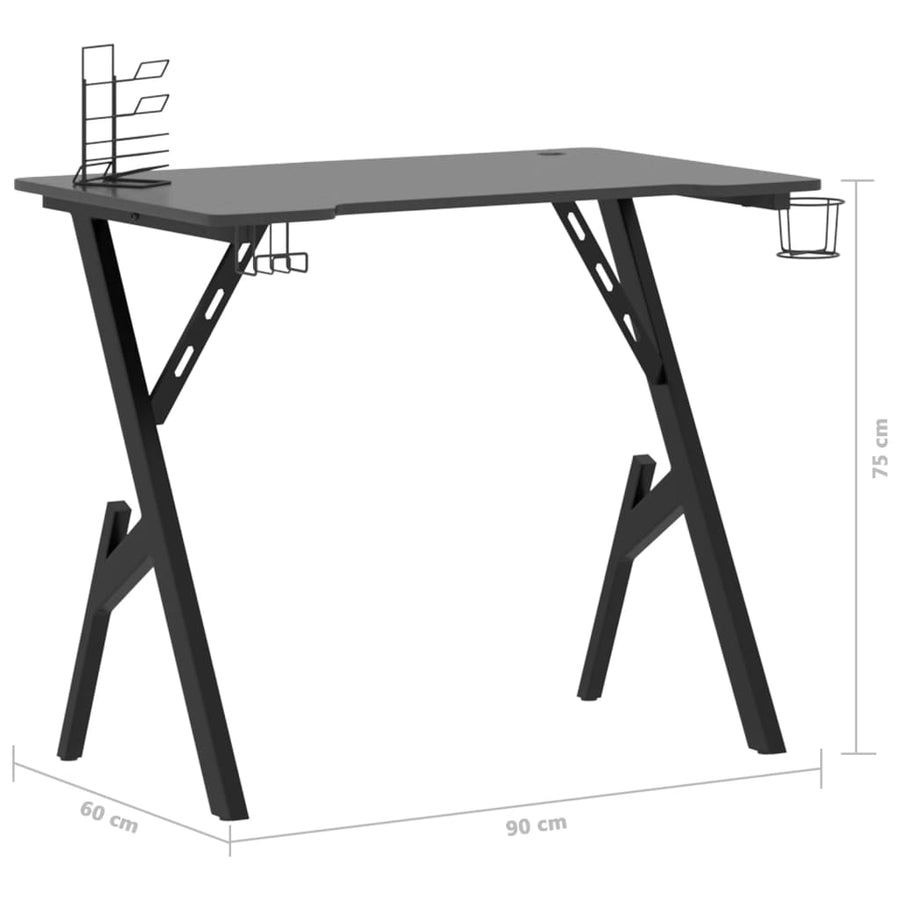 Gamingbureau Met Y-Vormige Poten 90 x 60 x 75 cm