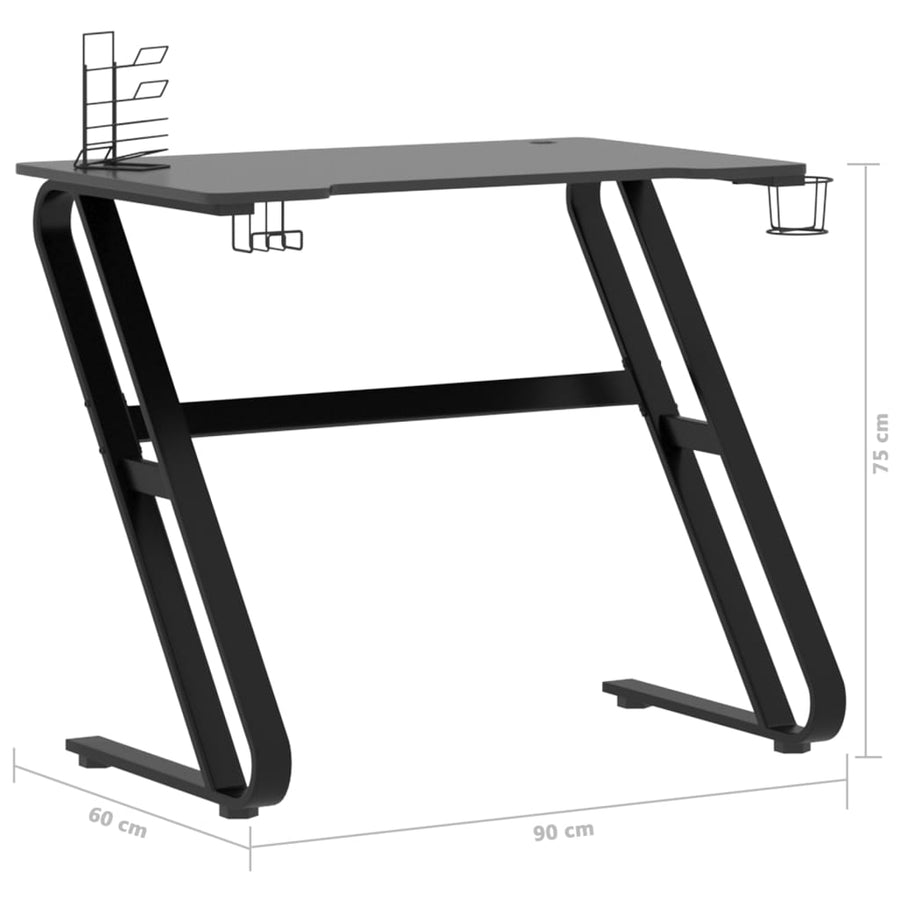 Gamingbureau Met Zz-Vormige Poten 90 x 60 x 75 cm