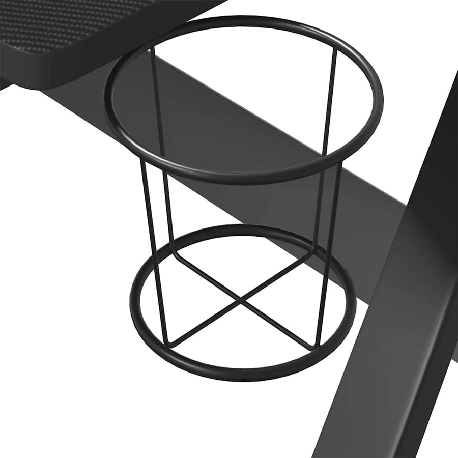 Gamingbureau met ZZ-vormige poten 110x60x75 cm zwart
