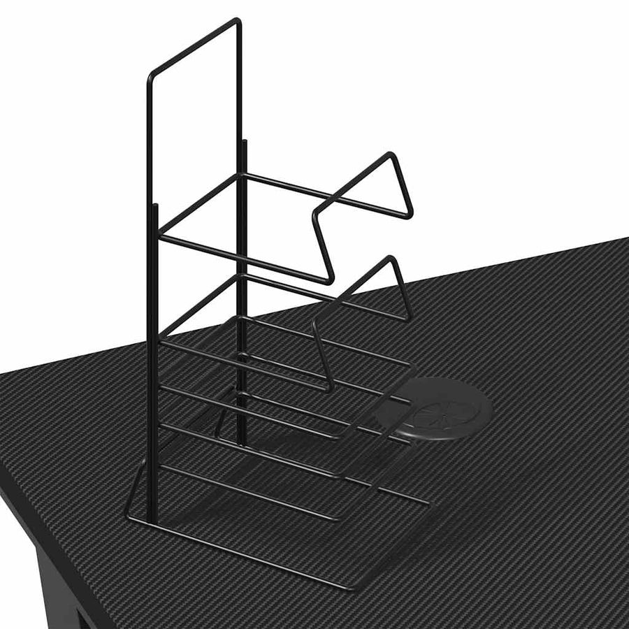 Gamingbureau met ZZ-vormige poten 110x60x75 cm zwart