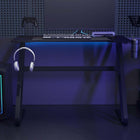 Gamingbureau 110x60x75 cm zwart