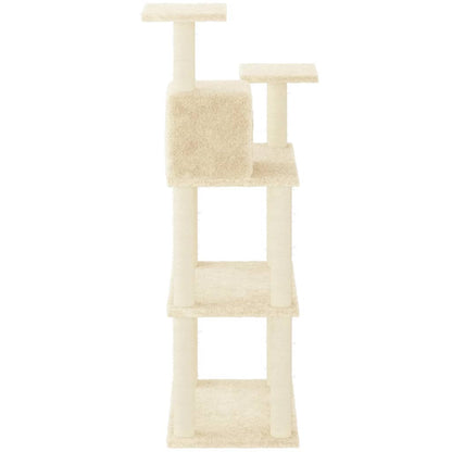 Kattenkrabpaal Met Sisal Krabpalen 118,5 Cm Kleurig Crème