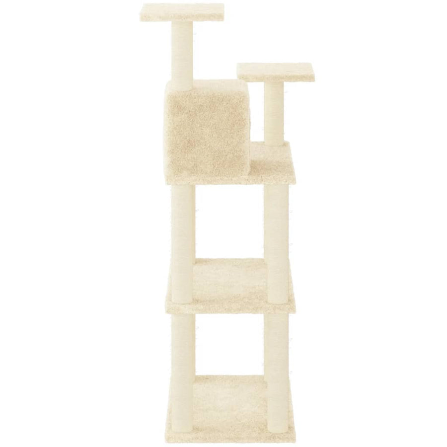 Kattenkrabpaal Met Sisal Krabpalen 118,5 Cm Kleurig Crème