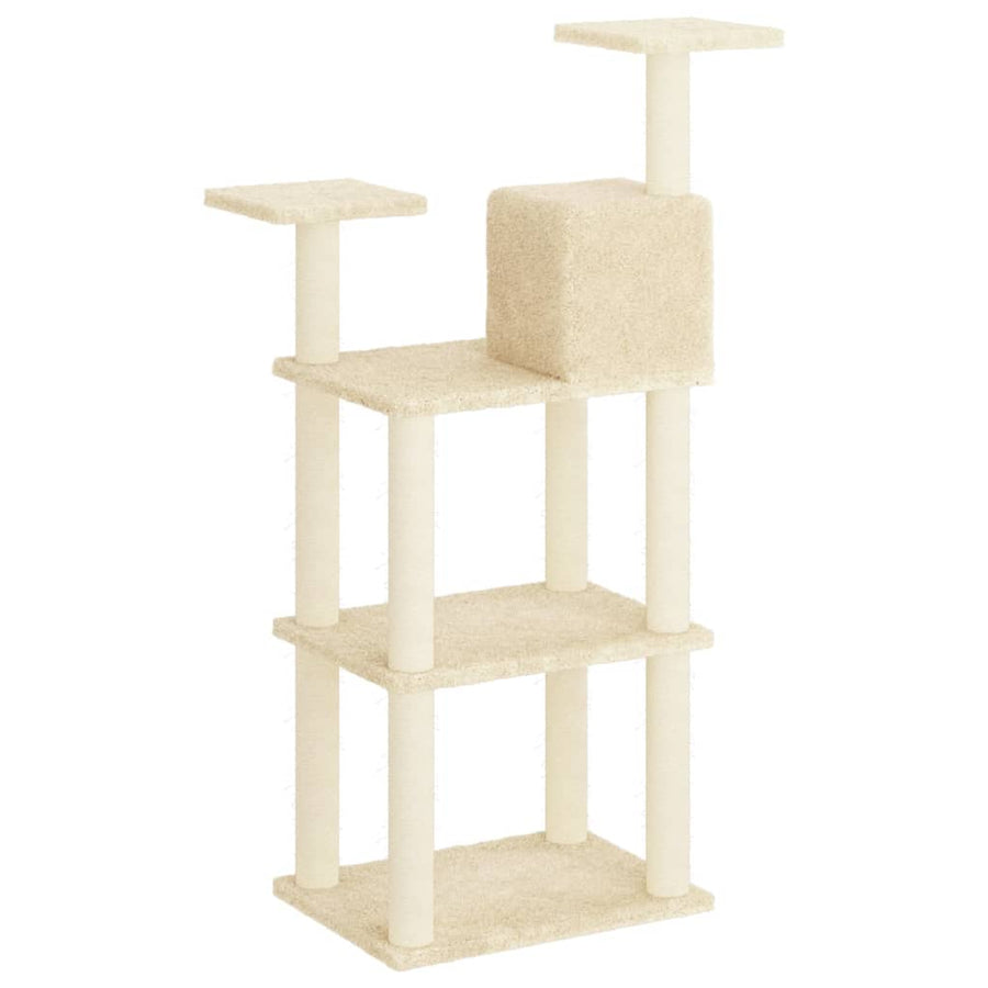 Kattenkrabpaal Met Sisal Krabpalen 118,5 Cm Kleurig Crème