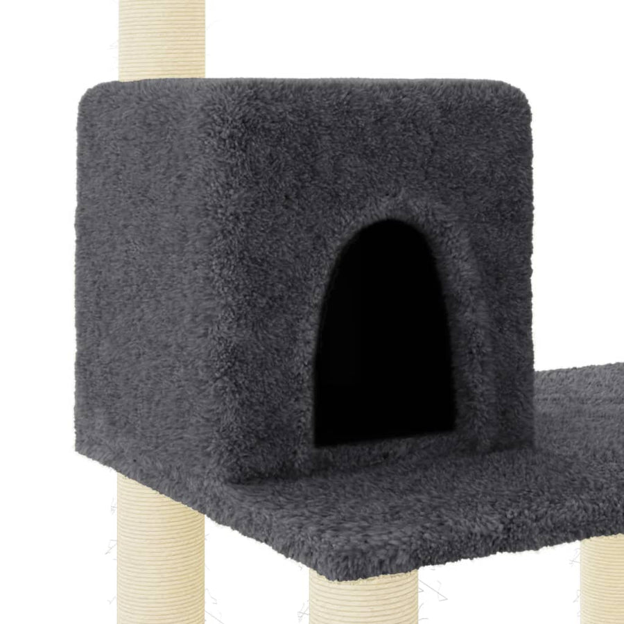 Kattenkrabpaal Met Sisal Krabpalen 118,5 Cm Donkergrijs