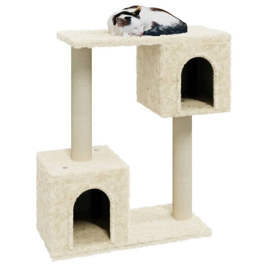 Kattenkrabpaal Met Sisal Krabpalen 60 Cm Crèmekleurig