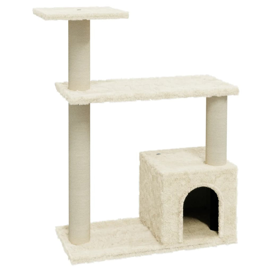 Kattenkrabpaal Met Sisal Krabpalen Kleurig Crème