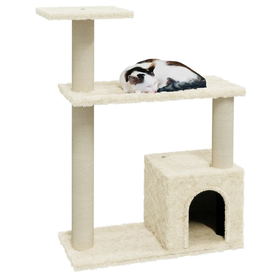 Kattenkrabpaal Met Sisal Krabpalen Kleurig Crème