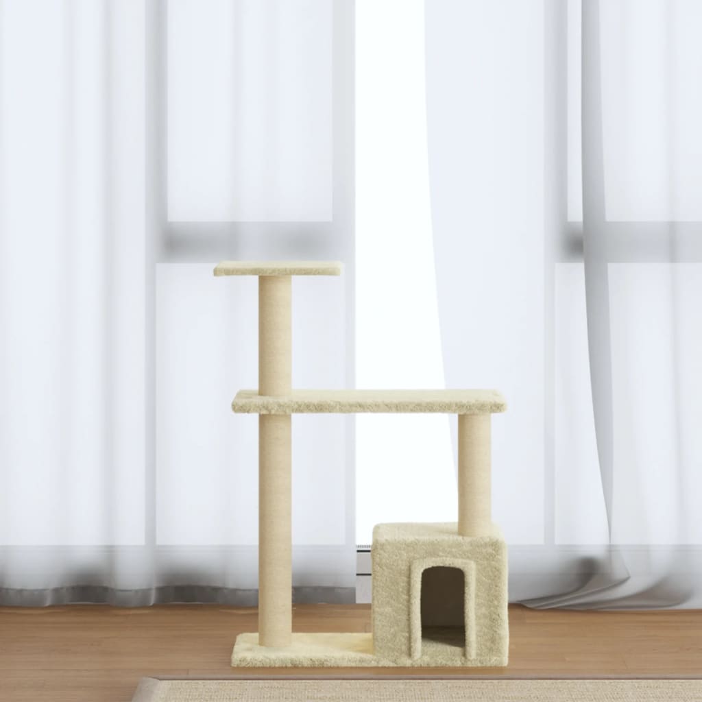 Kattenkrabpaal Met Sisal Krabpalen Kleurig Crème