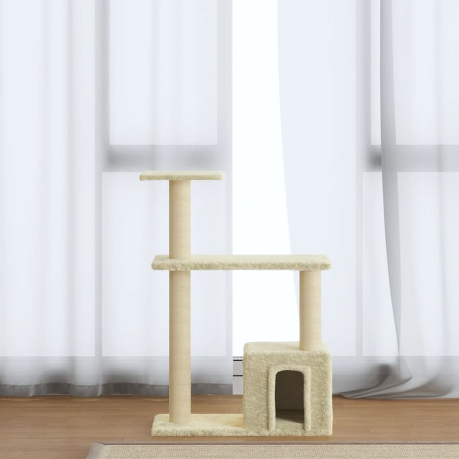 Kattenkrabpaal Met Sisal Krabpalen Kleurig Crème