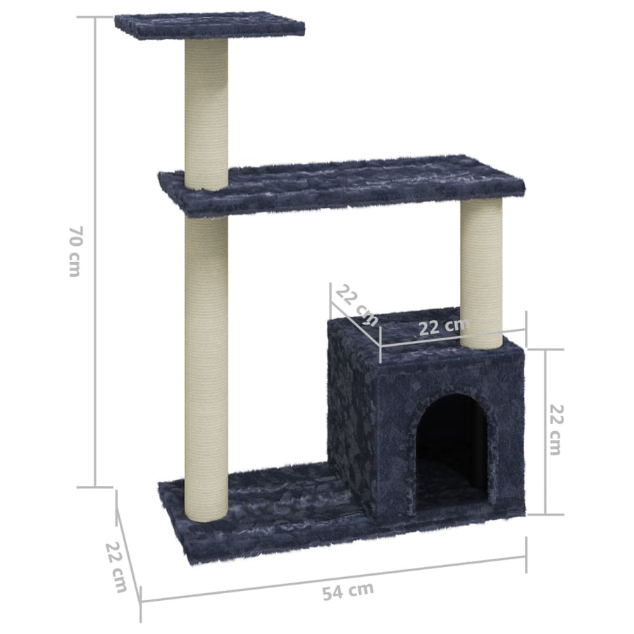 Kattenmeubel Met Sisal Krabpalen Donker Grijs