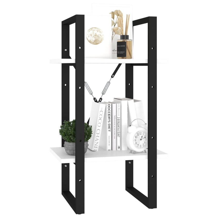 Boekenkast Met 2 Schappen Wit 40 x 30 x 70 cm Bewerkt hout
