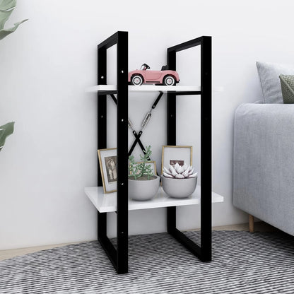 Boekenkast Met 2 Schappen Wit 40 x 30 x 70 cm Bewerkt hout
